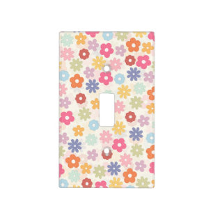 Summer 70’s Boho Retro Daisy Flowers Light Switch Cover