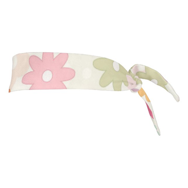 Summer 70’s Boho Retro Daisy Flowers Tie Headband (Rotate 90)