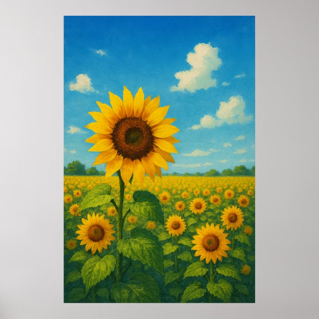 Summer 7, Sunflower Stillness, Seasonal Print  (Front)