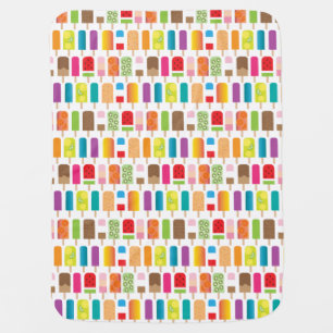 Summer About to Pop Ice Cream Popsicles Stroller Blanket