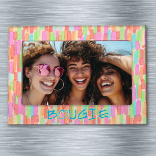 Summer Abstract Painted Watercolors Bougie Magnetic Frame