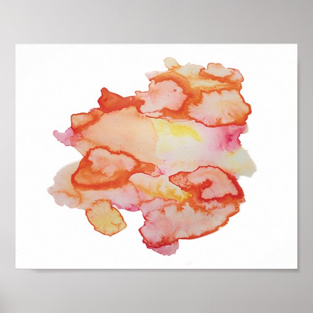 Summer Abstract Watercolor Art Print (Front)