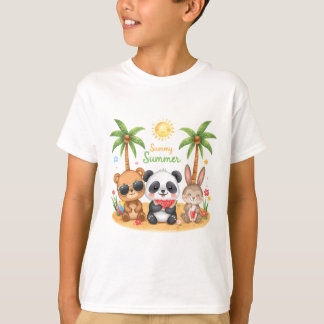 Summer Adventure Kids Collection | Cute Jungle Ani T-Shirt