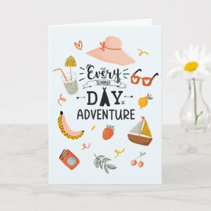 Summer Adventure Quote Colorful Card