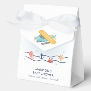 Summer Adventure Sea Airplane Baby Shower Favor Boxes