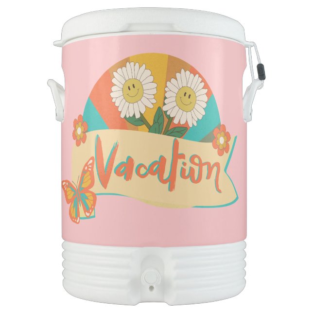 summer adventure, vacations beverage cooler (Front)