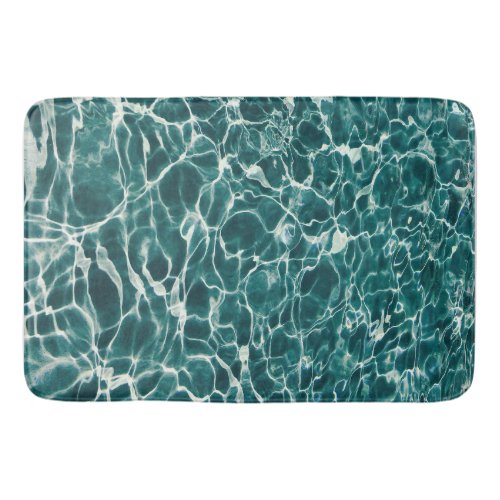 Summer Aesthetic Water Waves Design Style  Bath Mat