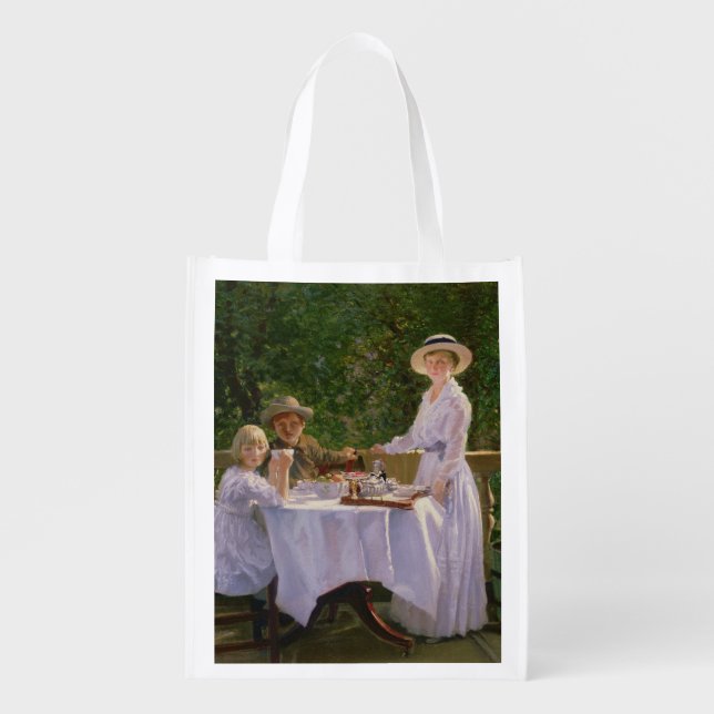Summer Afternoon Tea Reusable Grocery Bag (Front)