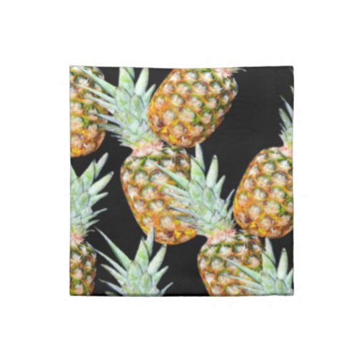 summer aloha hawaiian tropical fruit pineapple cloth napkin | Zazzle