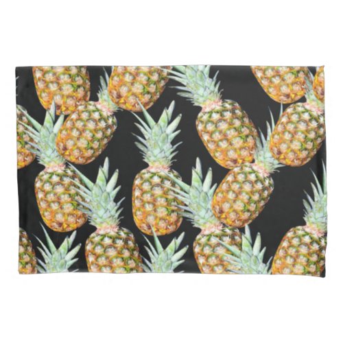 summer aloha hawaiian tropical fruit pineapple pillow case