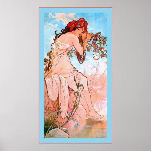 Summer  Alphonse Mucha Poster