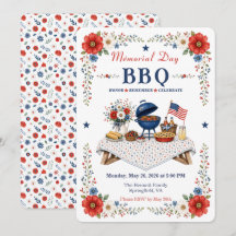 Summer Americana Memorial Day BBQ Invitation