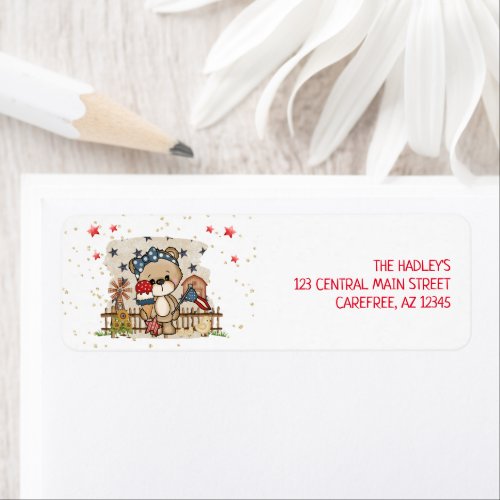 Summer Americana Return Address Label