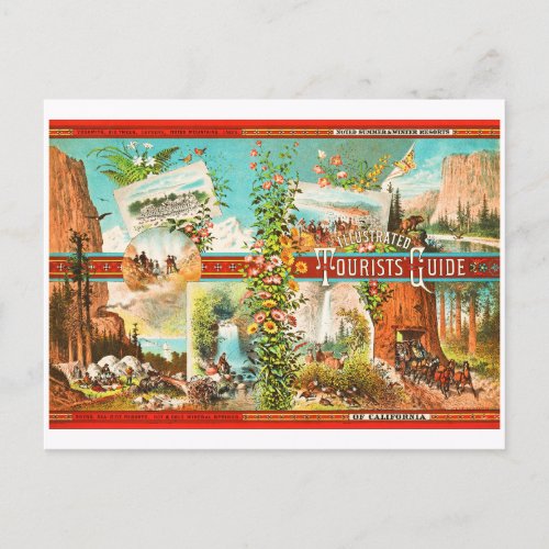 Summer and Winter Resorts of California circa 1875 Postcard