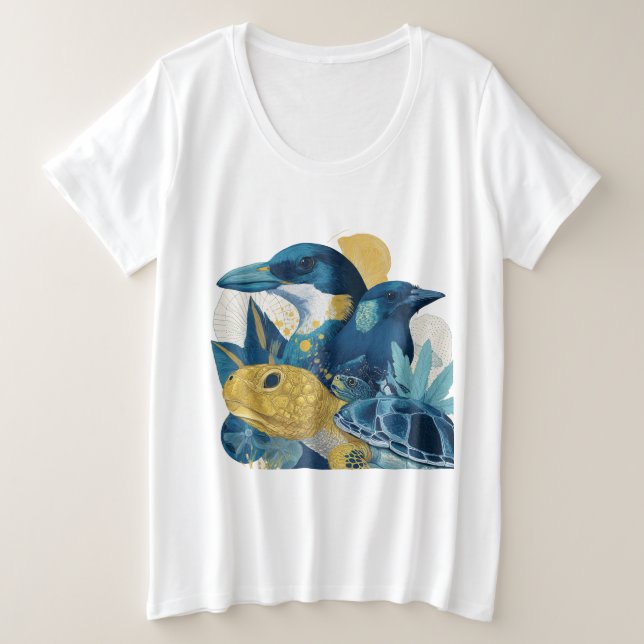 Summer Animals Beach T-Shirt Gift (Design Front)