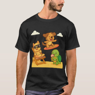 Summer Animals Collection - Cute Cartoon Style T-Shirt