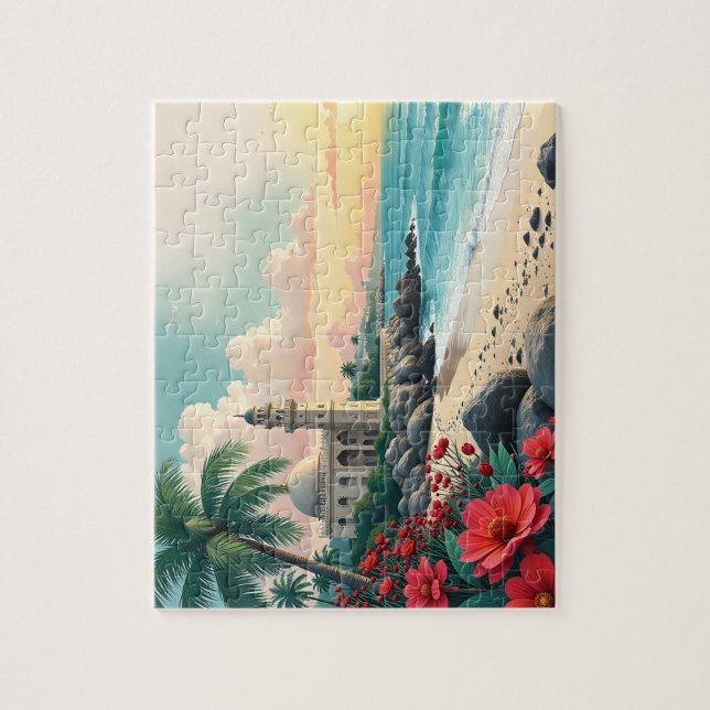 Summer arabic Palms Jigsaw Puzzle (Vertical)