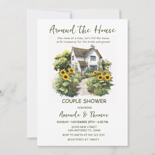 Summer Around the House Couples Bridal Shower Invitation