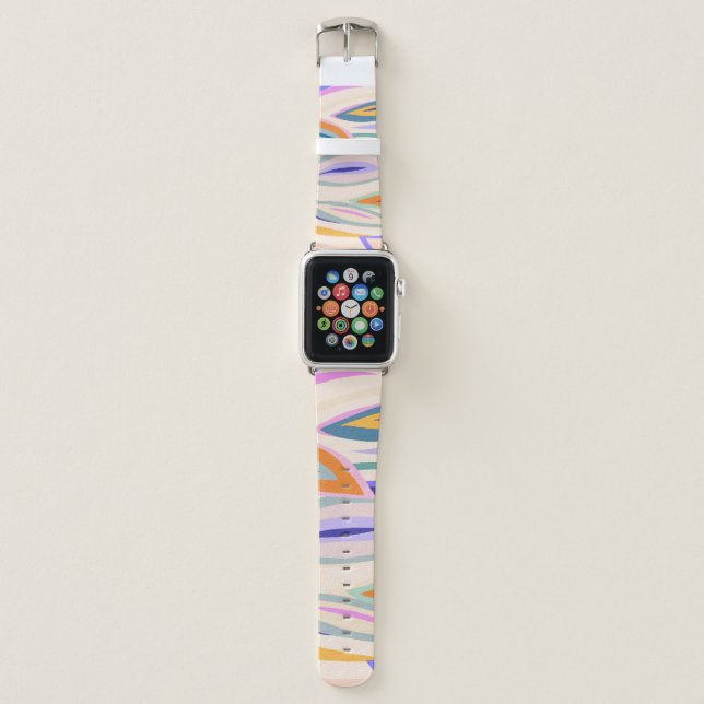 Summer Art: Creative Collage Pattern Apple Watch Band (Front)