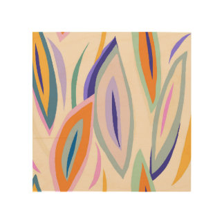 Summer Art: Creative Collage Pattern Wood Wall Art