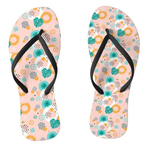 Summer Art Design Flip Flops