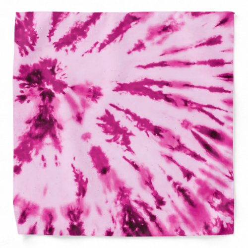 Summer Artsy Girly Neon Blush Pink Tie Dye Pattern Bandana