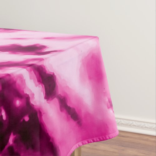 Summer Artsy Girly Neon Blush Pink Tie Dye Pattern Tablecloth