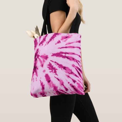 Summer Artsy Girly Neon Blush Pink Tie Dye Pattern Tote Bag