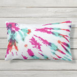 Summer Artsy Girly Neon Teal Pink Tie Dye Pattern Lumbar Pillow<br><div class="desc">This modern and artsy bohemian pattern is perfect for the summer months. It features a neon pink, purple, teal green, and orange abstract tie-dye pattern on a simple white background. It's cool, unique, and fashionably trendy. ***IMPORTANT DESIGN NOTE: For any custom design request such as matching product requests, color changes,...</div>