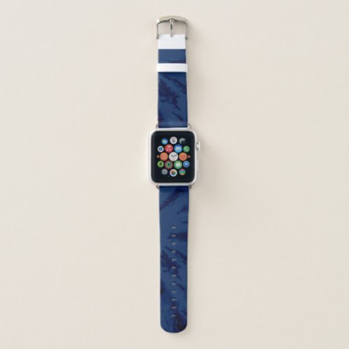 Summer Artsy Navy Blue Tie Dye Swirl Apple Watch Band