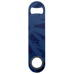 Summer Artsy Navy Blue Tie Dye Swirl Bar Key