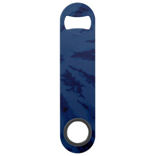 Summer Artsy Navy Blue Tie Dye Swirl Bar Key