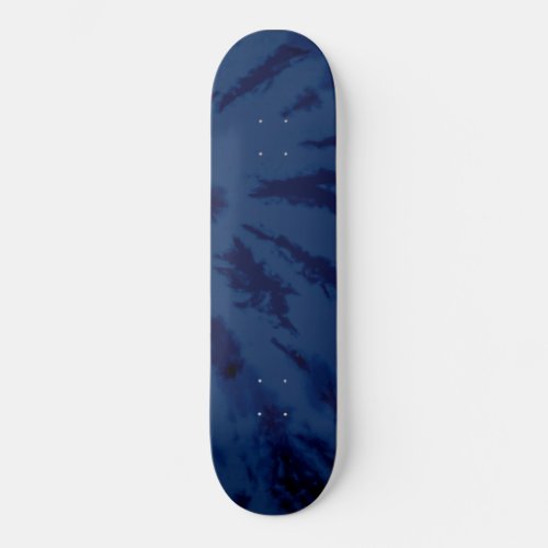 Summer Artsy Navy Blue Tie Dye Swirl Skateboard