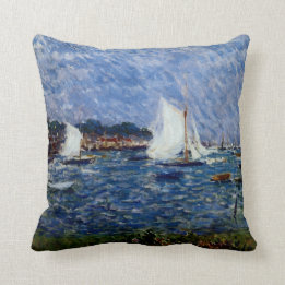 Summer at Cowes Throw Pillow