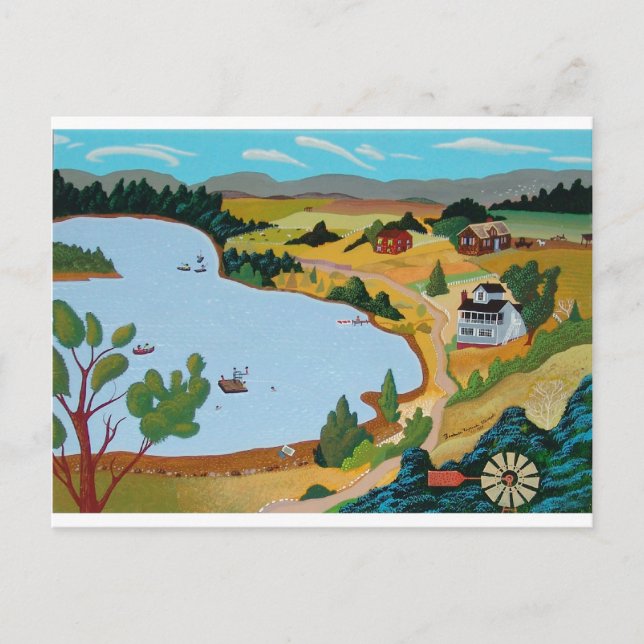 Summer At Lake George Postcard (Front)