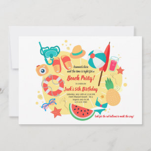 Summer At The Beach Invitation