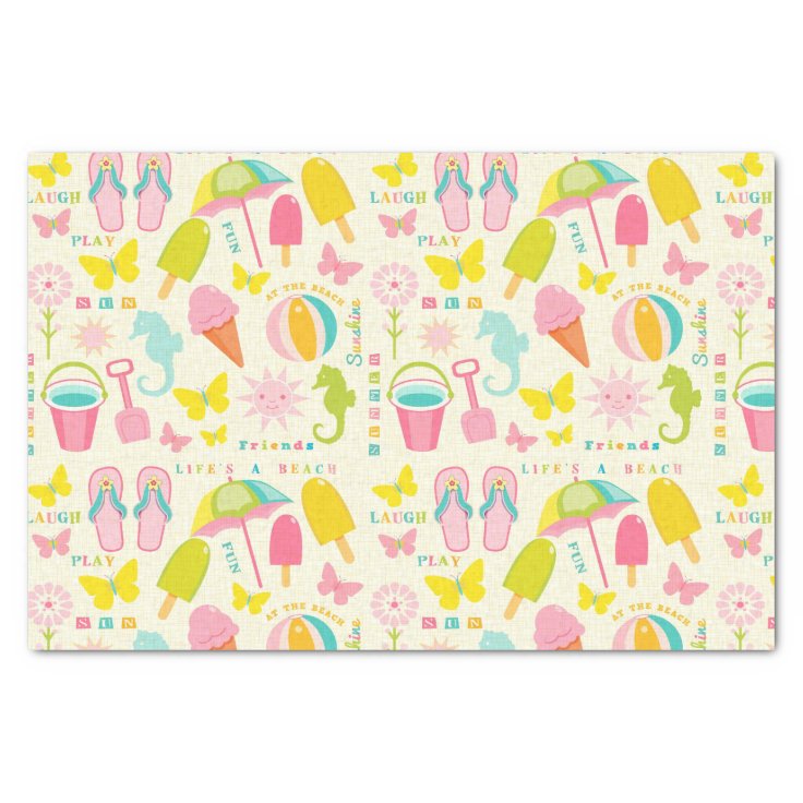 Summer At The Beach Tissue Paper Zazzle