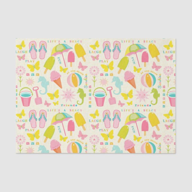 Summer At The Beach Tissue Paper (Front)