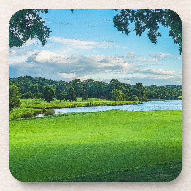 Summer At The Golf Course Beverage Coaster (Front)