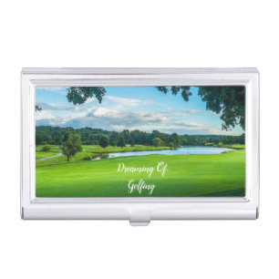 Summer At The Golf Course Business Card Case