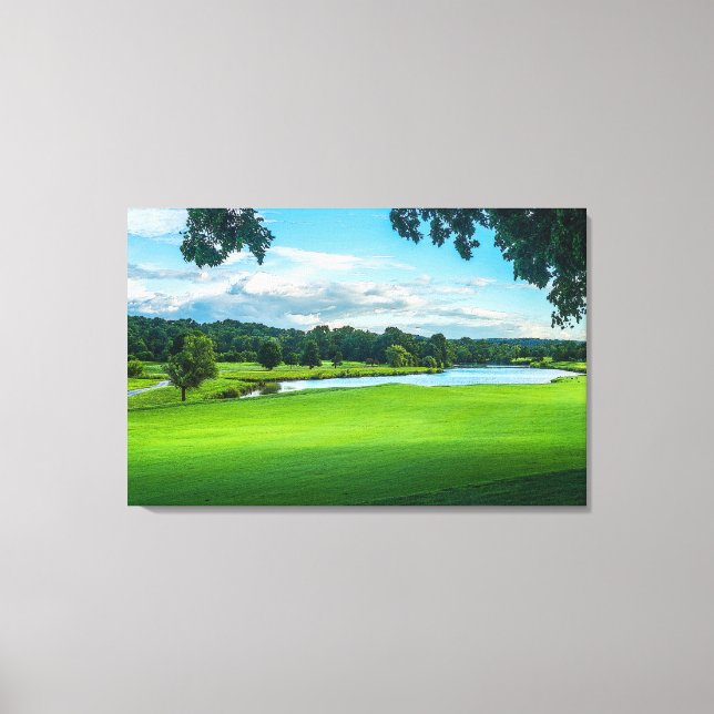 Summer At The Golf Course Canvas Print (Front)