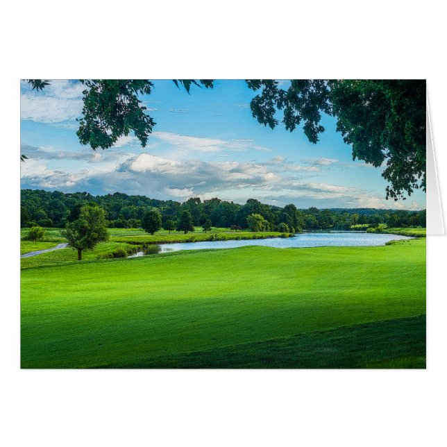 Summer At The Golf Course Cards (Front Horizontal)