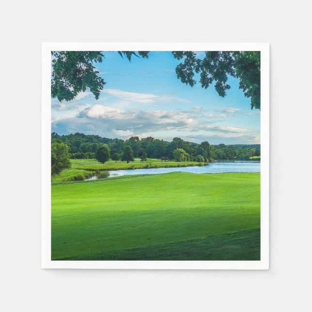 Summer At The Golf Course Napkins (Front)