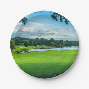 Summer At The Golf Course Paper Plates