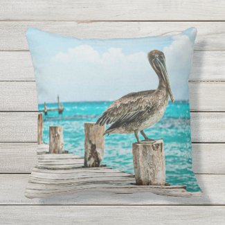 Summer at The Lake Outdoor Pillow