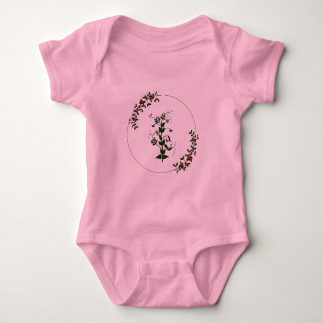 Summer Baby Cute  Plant Bodysuit (Front)