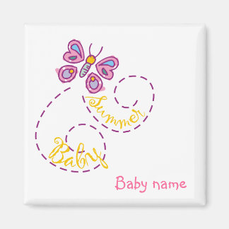 Summer Baby Magnet with  Baby name