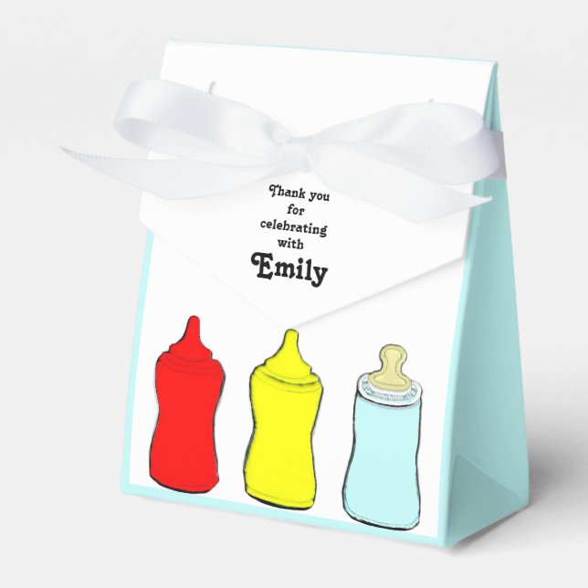 Summer Baby Shower BBQ Favor Boxes (Front Side)