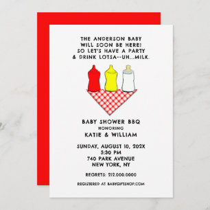 Summer Baby Shower BBQ Invitation