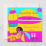 Summer Baby Shower Girl Beach Baby Surfing Baby 8 Invitation